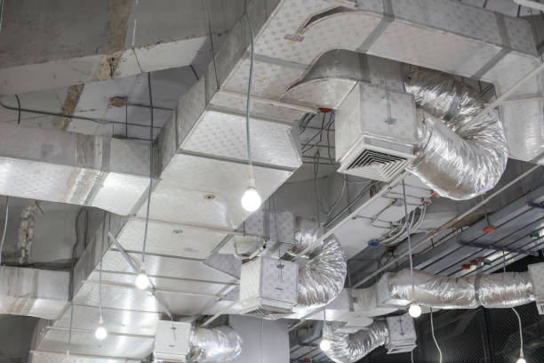 Pipes of air conditioning and ceiling electric system Pipes of air conditioning and ceiling electric system